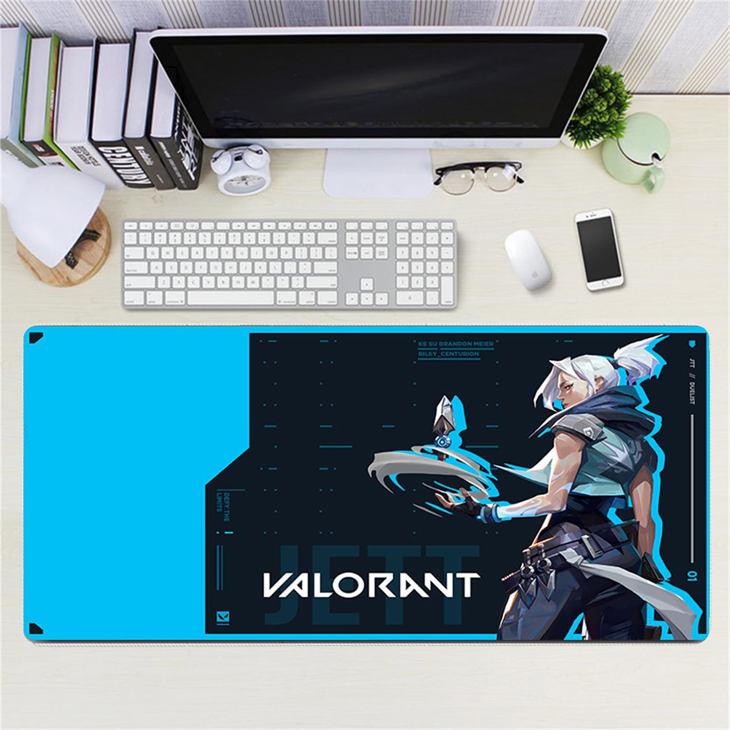 Mousepad Jett Valorant Gaming Desk Mat Casual