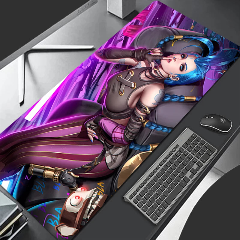 Jinx Casual Mousepad Explosions – League of Legends Desk & Keyboard Mat