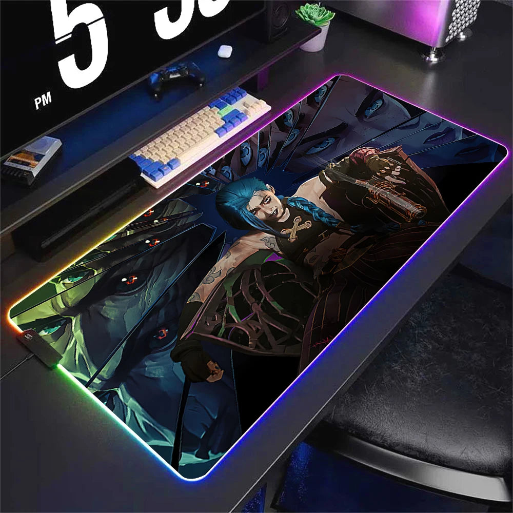 Mousepad Jinx RGB League of Legends Gaming Desk Mat Casual
