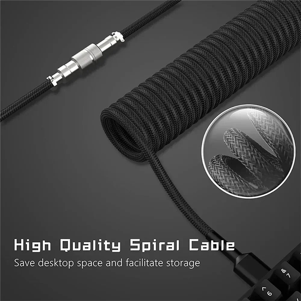 Mechanical Keyboard Coiled Cable
