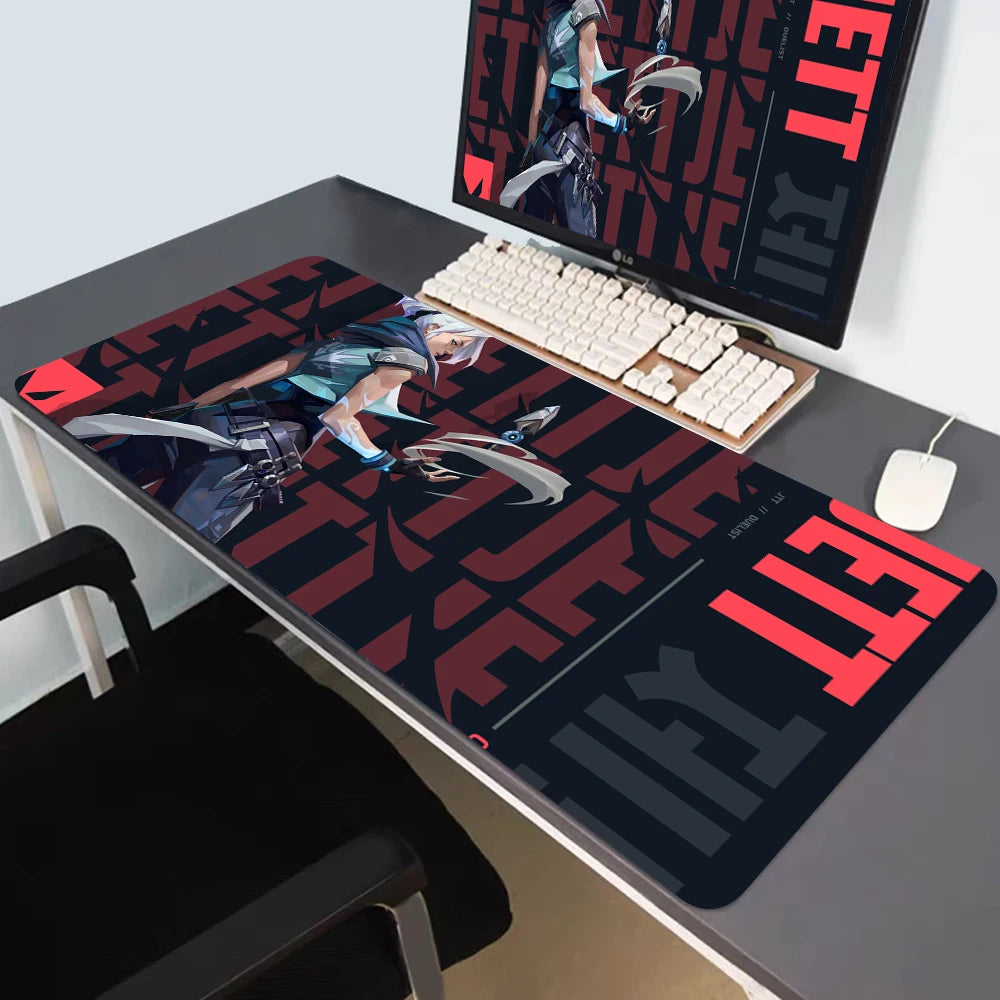 Mousepad Jett Valorant Gaming Desk Mat Casual